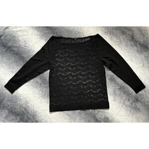 Poetic Justice Lace Ponte Sleeve Knit Off Shoulders  Top Women Size 1X NWOT